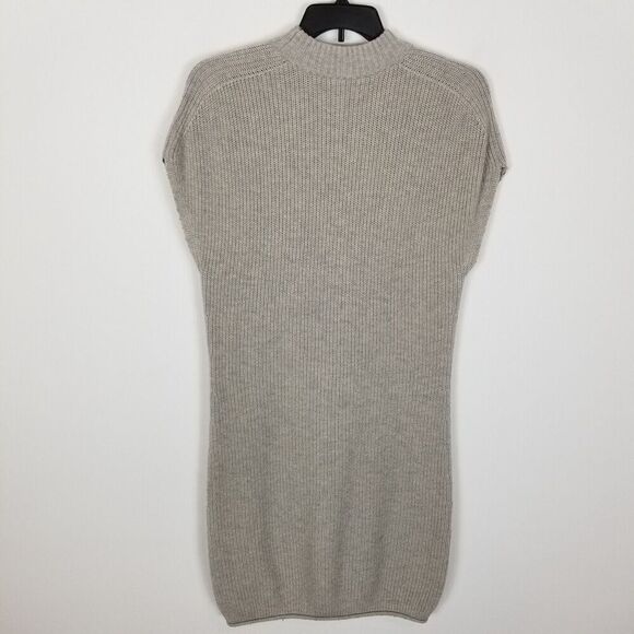 Athleta Women Pinewood Merino Wool Sweater Dress Sz S Gray Short Sleeve Mini - Picture 4 of 8